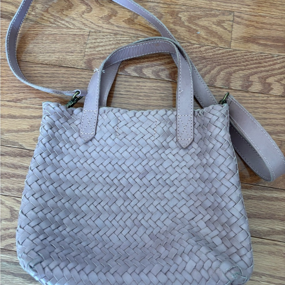 Madewell Woven Crossbody Bag in Taupe